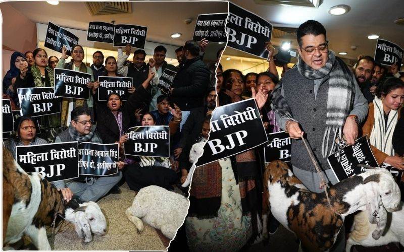  خواتین کونسلرز پرایم سی ڈی میئرکاقابلِ اعتراض تبصرہ،عاپ لیڈروں کا انوکھا احتجاج